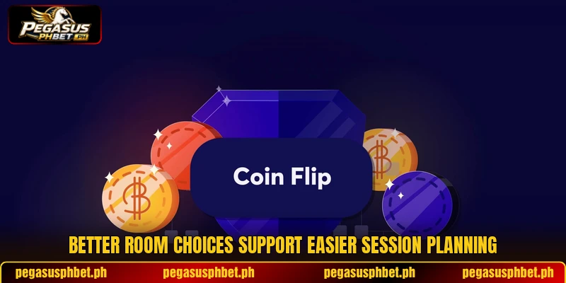 Better room choices support easier session planning Better room choices support easier session planning