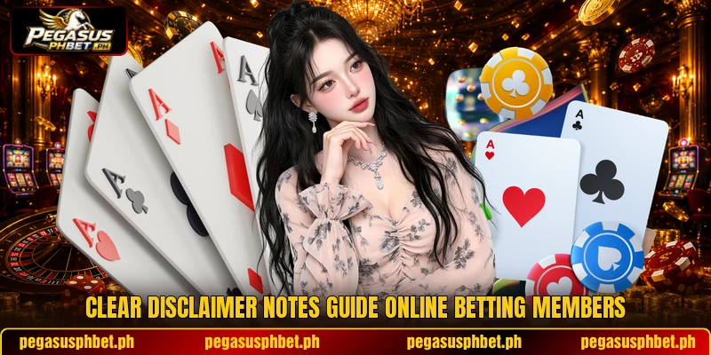 Clear disclaimer notes guide online betting members Clear disclaimer notes guide online betting members