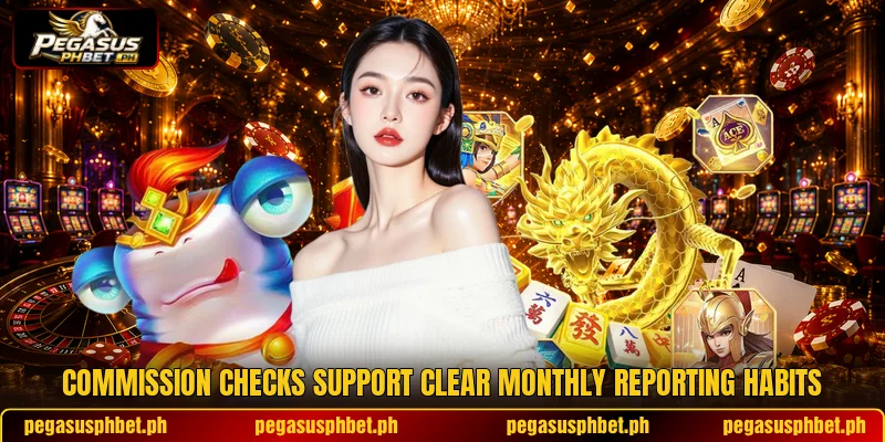 Commission checks support clear monthly reporting habits Commission checks support clear monthly reporting habits