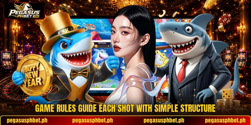 Game rules guide each shot with simple structure