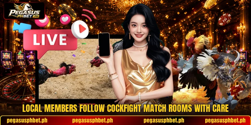 Local members follow cockfight match rooms with care Local members follow cockfight match rooms with care
