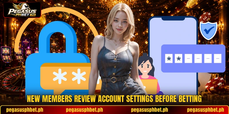 New members review account settings before betting
