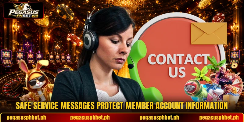 Safe service messages protect member account information Safe service messages protect member account information